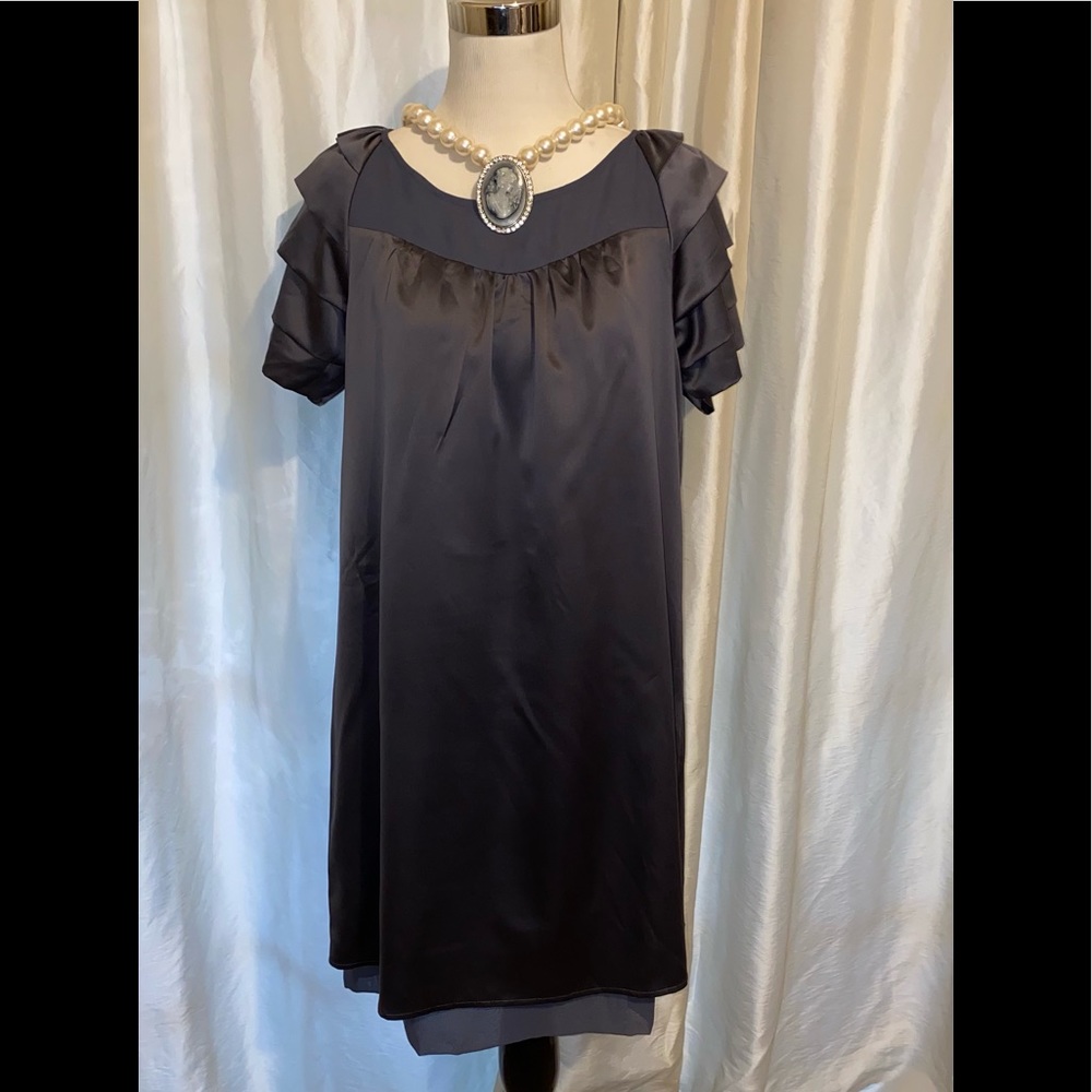 Walter Baker Charcoal Silk Dress M